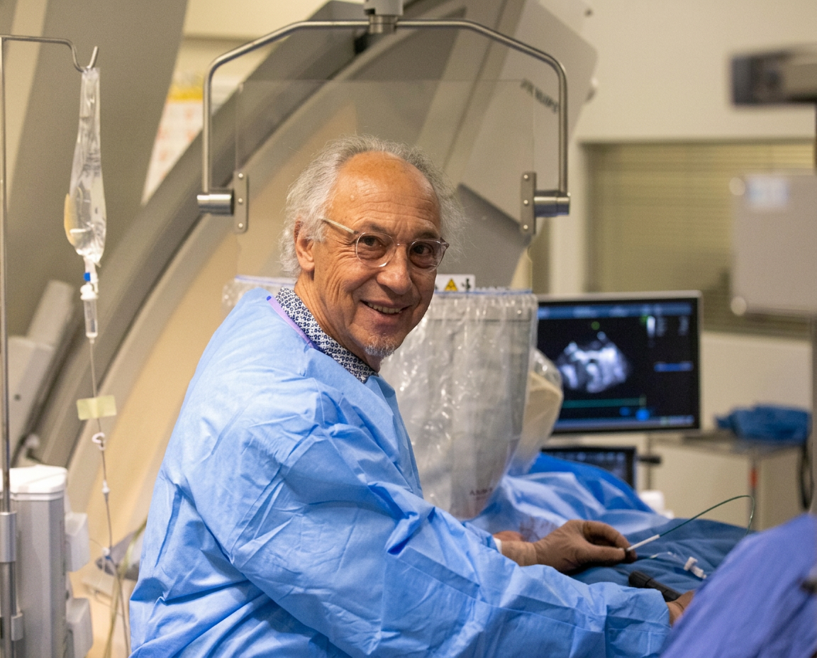 Dr André Saaiman in the catheterisation laboratory